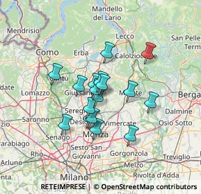 Mappa Via Camillo Benso Conte di Cavour, 20842 Besana In Brianza MB, Italia (9.57882)