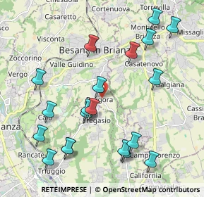 Mappa Via Camillo Benso Conte di Cavour, 20842 Besana In Brianza MB, Italia (2.2725)