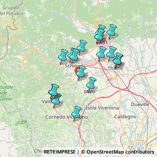 Mappa Via Pasubio, 36030 San Vito di Leguzzano VI, Italia (6.72722)
