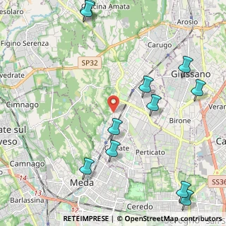 Mappa Via Severini, 22066 Mariano Comense CO, Italia (2.76182)