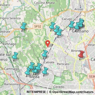 Mappa Via Severini, 22066 Mariano Comense CO, Italia (2.57056)