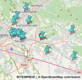 Mappa Via A. Dante, 24061 Albano Sant'Alessandro BG, Italia (4.672)