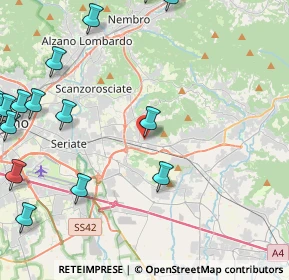 Mappa Via A. Dante, 24061 Albano Sant'Alessandro BG, Italia (6.36824)