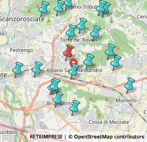 Mappa Via A. Dante, 24061 Albano Sant'Alessandro BG, Italia (2.161)