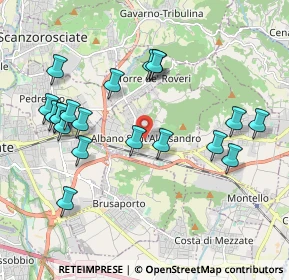 Mappa Via A. Dante, 24061 Albano Sant'Alessandro BG, Italia (2.0505)