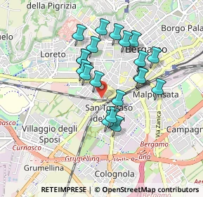 Mappa Via dei Caniana, 24127 Bergamo BG, Italia (0.754)