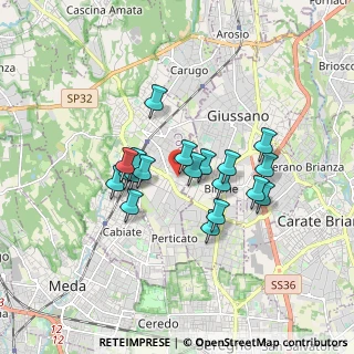 Mappa Via Papa Pio XI, 22066 Mariano Comense CO, Italia (1.3435)