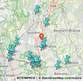 Mappa Via Tullo Massarani, 20843 Verano Brianza MB, Italia (4.84733)