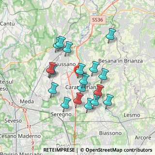 Mappa Via Tullo Massarani, 20843 Verano Brianza MB, Italia (3.12111)