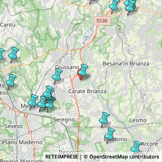 Mappa Via Tullo Massarani, 20843 Verano Brianza MB, Italia (6.5695)