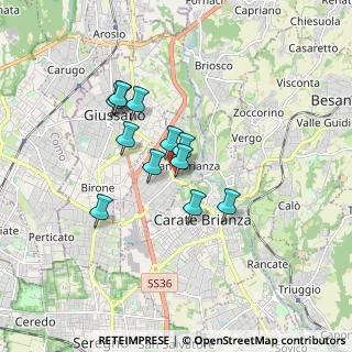 Mappa Via Tullo Massarani, 20843 Verano Brianza MB, Italia (1.3375)