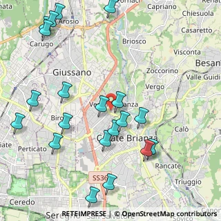 Mappa Via Tullo Massarani, 20843 Verano Brianza MB, Italia (2.525)