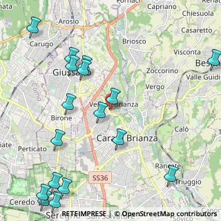 Mappa Via Tullo Massarani, 20843 Verano Brianza MB, Italia (2.84353)