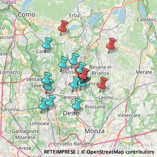 Mappa Via Tullo Massarani, 20843 Verano Brianza MB, Italia (5.57647)
