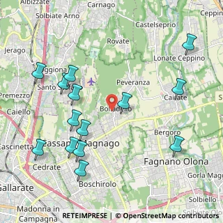 Mappa Via dei Tesoreggi, 21050 Cairate VA, Italia (2.33714)