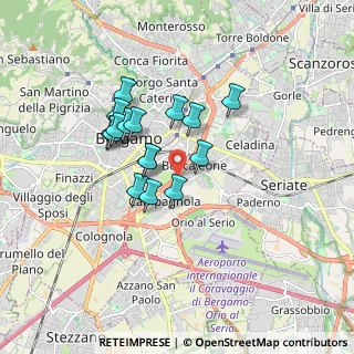 Mappa Circonvallazione Mugazzone, 24125 Bergamo BG, Italia (1.35188)