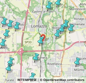 Mappa 28 Via Consorziale Traversa, 22074 Lomazzo CO, Italia (2.86765)