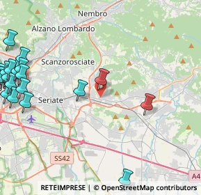 Mappa Via G. Garibaldi, 24061 Albano Sant'Alessandro BG, Italia (6.3875)