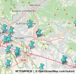 Mappa Via G. Garibaldi, 24061 Albano Sant'Alessandro BG, Italia (6.42235)