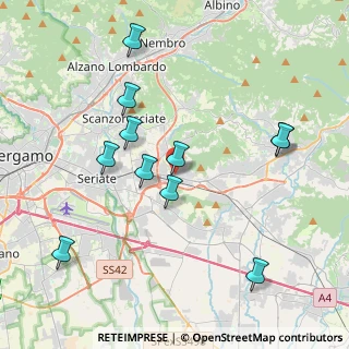 Mappa Via G. Garibaldi, 24061 Albano Sant'Alessandro BG, Italia (4.02182)