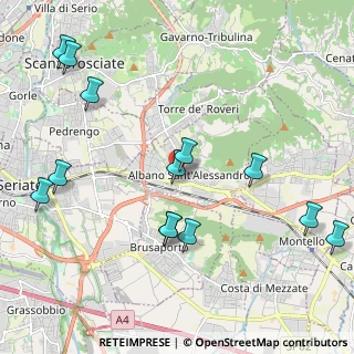 Mappa Via G. Garibaldi, 24061 Albano Sant'Alessandro BG, Italia (2.44231)
