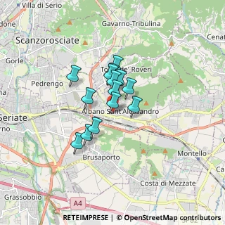 Mappa Via G. Garibaldi, 24061 Albano Sant'Alessandro BG, Italia (1.06786)