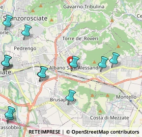 Mappa Via G. Garibaldi, 24061 Albano Sant'Alessandro BG, Italia (2.83538)