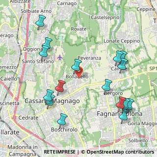 Mappa Via Carnelli, 21050 Cairate VA, Italia (2.39375)