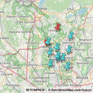 Mappa Via Asiago, 20823 Lentate sul Seveso MB, Italia (6.64364)