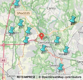 Mappa Via Asiago, 20823 Lentate sul Seveso MB, Italia (4.92364)