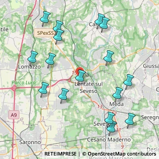 Mappa Via Asiago, 20823 Lentate sul Seveso MB, Italia (4.91438)