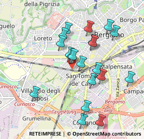 Mappa Via Comin Ventura, 24127 Bergamo BG, Italia (0.8875)