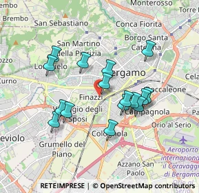 Mappa Via Comin Ventura, 24127 Bergamo BG, Italia (1.55188)
