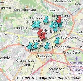 Mappa Via Comin Ventura, 24127 Bergamo BG, Italia (1.2175)