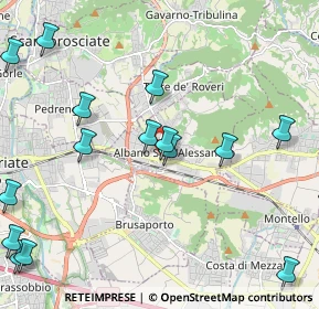 Mappa Via Camillo Benso Conte di Cavour, 24061 Albano Sant'Alessandro BG, Italia (2.88706)