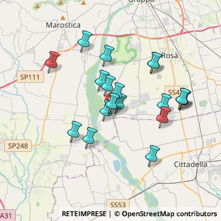 Mappa Via Roma, 36056 Tezze sul Brenta VI, Italia (3.2385)