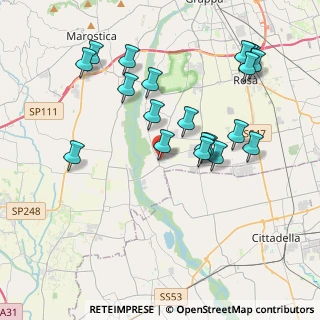 Mappa Via Roma, 36056 Tezze sul Brenta VI, Italia (4.0765)