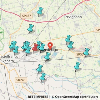 Mappa Via Giorgione, 31050 Vedelago TV, Italia (4.3325)