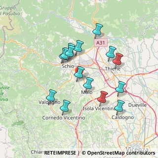 Mappa Via Fornace Vecchia, 36030 San Vito di Leguzzano VI, Italia (6.61067)