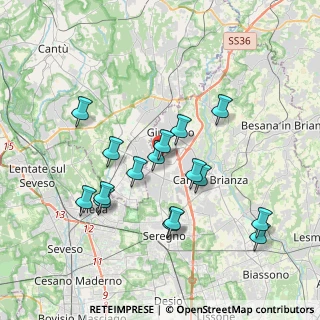 Mappa Via Carlo Pisacane, 20833 Giussano MB, Italia (3.52938)