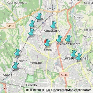 Mappa Via Carlo Pisacane, 20833 Giussano MB, Italia (2.27167)