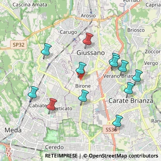 Mappa Via Carlo Pisacane, 20833 Giussano MB, Italia (2.0975)