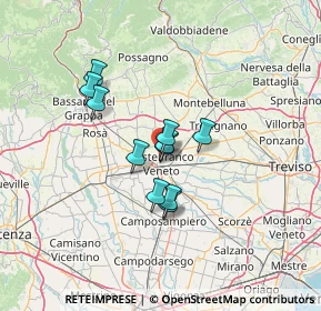 Mappa Via S. Venanzio Fortunato, 31033 Castelfranco Veneto TV, Italia (9.40545)