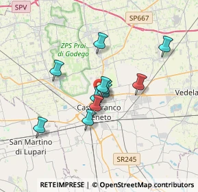 Mappa Via S. Venanzio Fortunato, 31033 Castelfranco Veneto TV, Italia (2.57545)