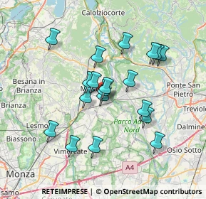 Mappa Robbiate, 23899 Robbiate LC, Italia (6.24474)