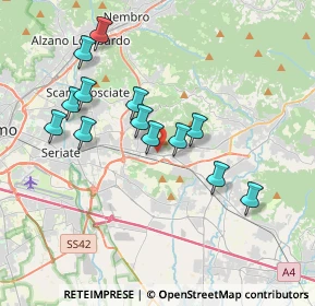 Mappa Via Ranzucchello, 24061 Albano Sant'Alessandro BG, Italia (3.41)