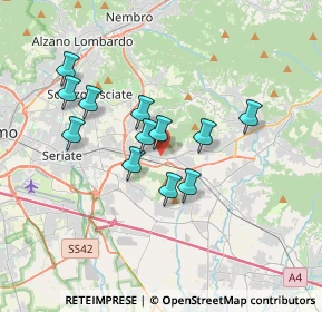 Mappa Via Ranzucchello, 24061 Albano Sant'Alessandro BG, Italia (2.95333)