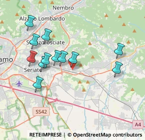 Mappa SS42, 24061 Albano Sant'Alessandro BG, Italia (3.66333)