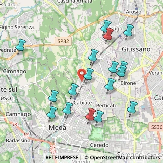 Mappa Via Giotto, 22066 Mariano Comense CO, Italia (2.11294)