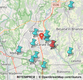 Mappa Via Caviana, 20843 Verano Brianza MB, Italia (3.665)